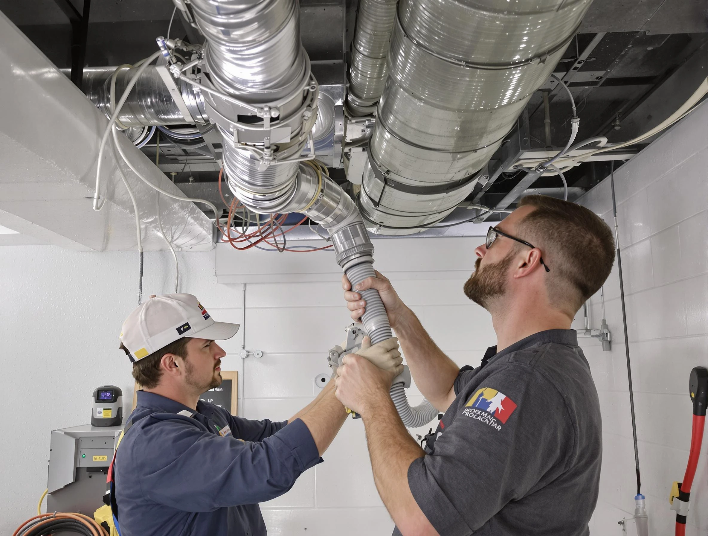 Acton Air Duct Cleaning technician performing thorough AC duct cleaning in Acton