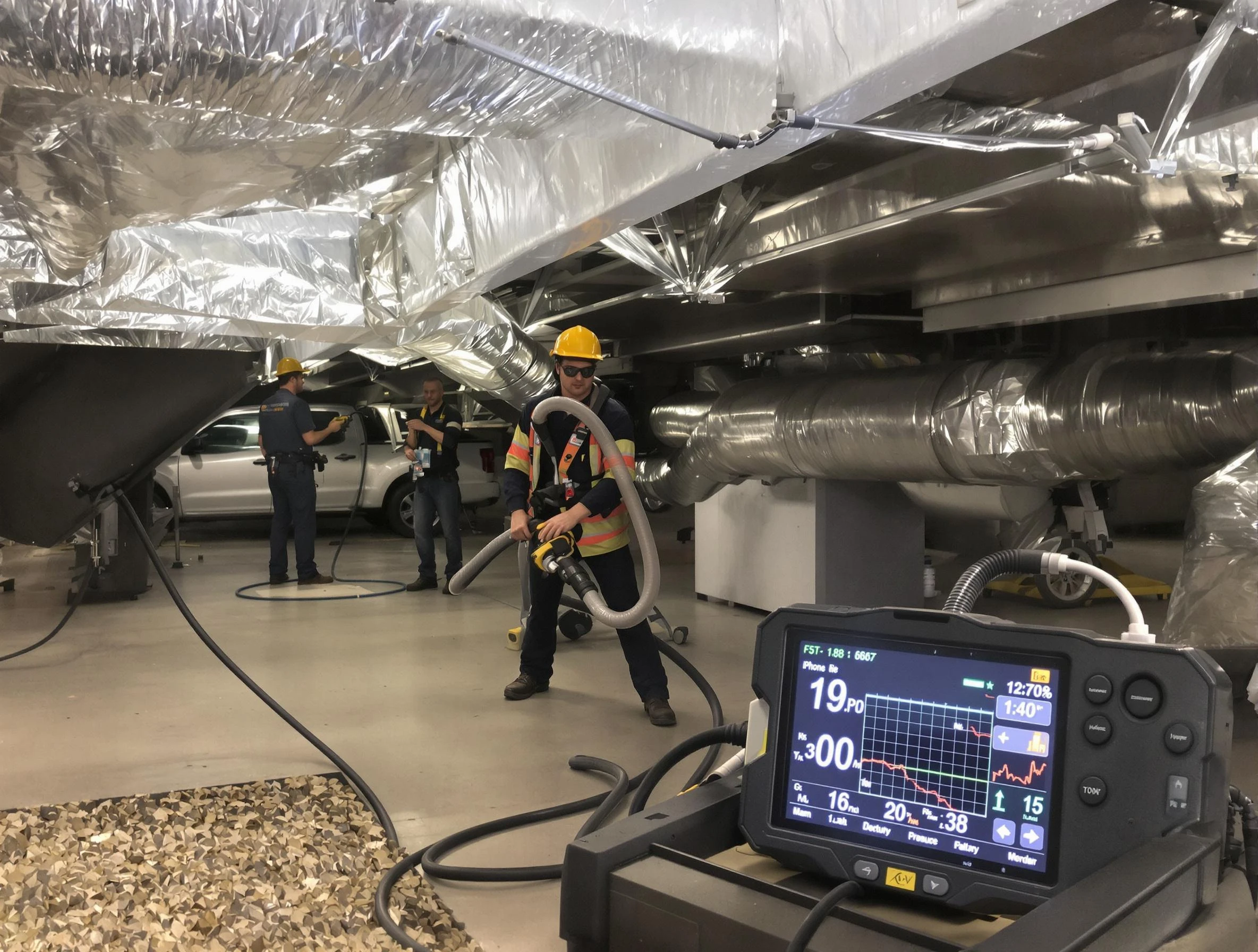 Professional negative pressure duct cleaning by Acton Air Duct Cleaning in Acton