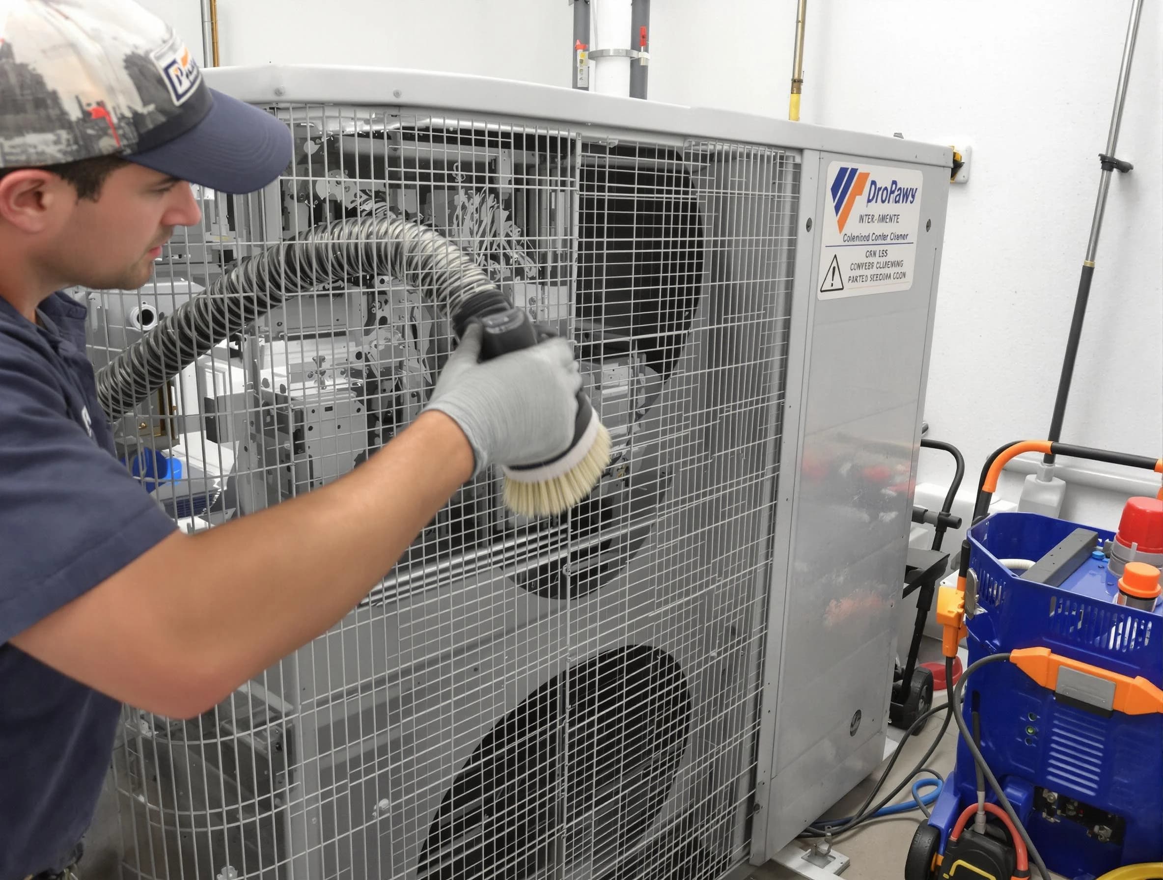 Acton Air Duct Cleaning specialist performing precision AC coil cleaning for improved system performance in Acton