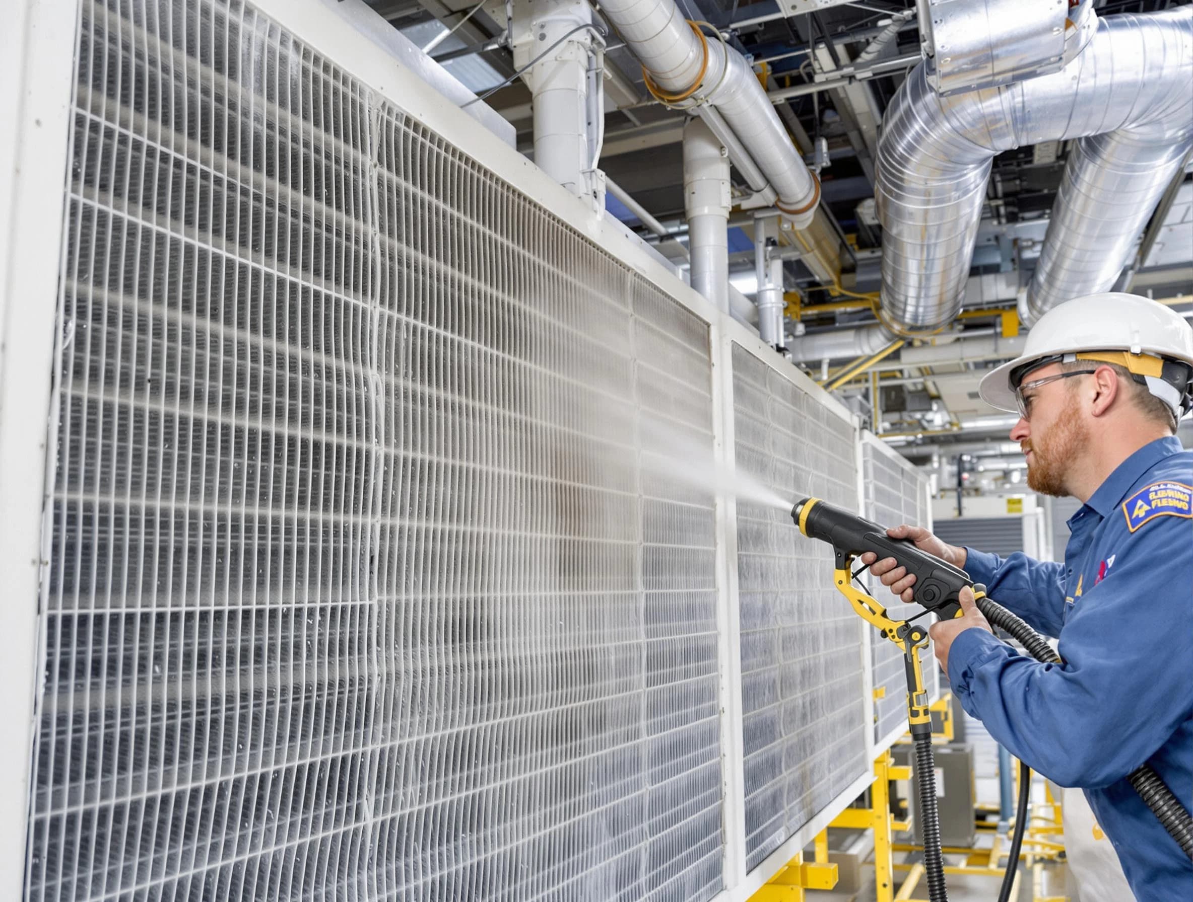 Professional commercial coil cleaning by Acton Air Duct Cleaning in Acton