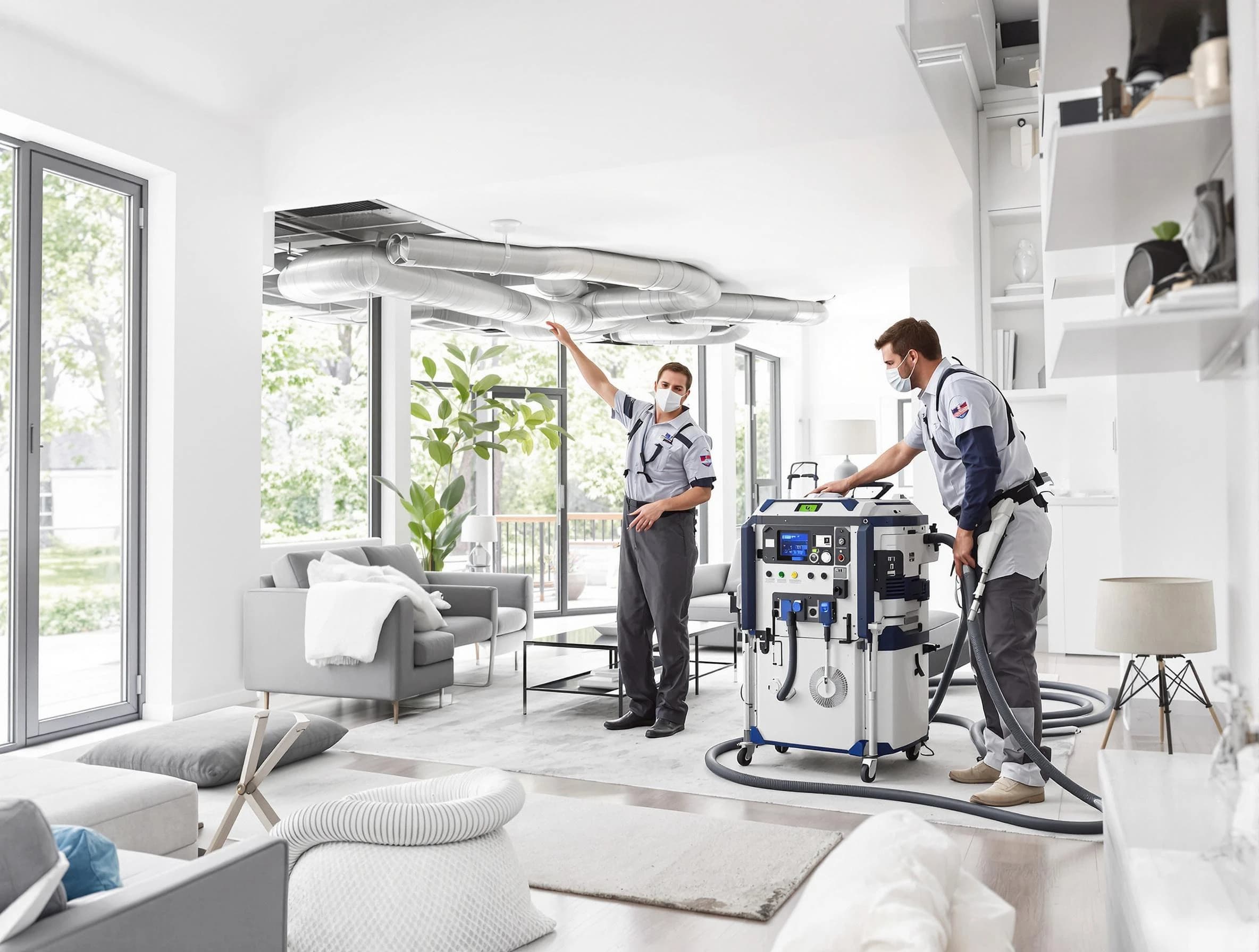 Acton Air Duct Cleaning professional conducting pure air duct cleaning with state-of-the-art equipment in Acton